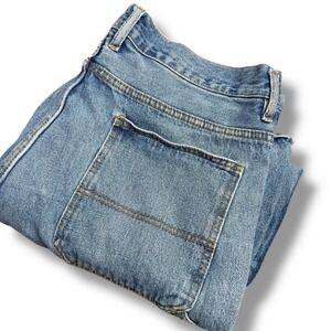 Blue Mountain Men's Carpenter Jeans Denim Pockets Measured 36 x 28 Light Wash‎